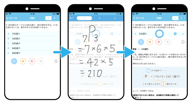 特徴④ 高機能手書きメモツールつき! Copyright (C) - SPI 例題・問題をイラストで超分かりやすく解説!(SPI3対応)【Study Pro】